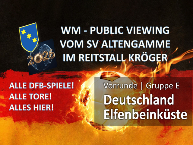 SVA Fussball WM Public ViewingReitstall Kröger