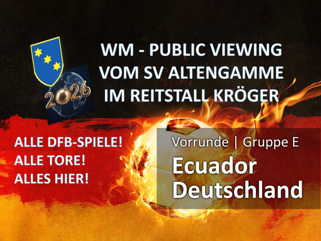 SVA Fussball WM Public ViewingReitstall Kröger